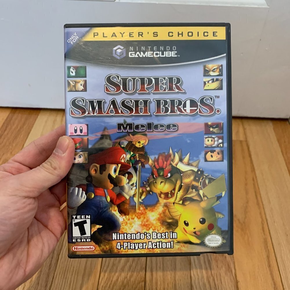 Super Smash Bros Melee GameCube Authentic CASE ONLY AND MANUAL NO GAME !